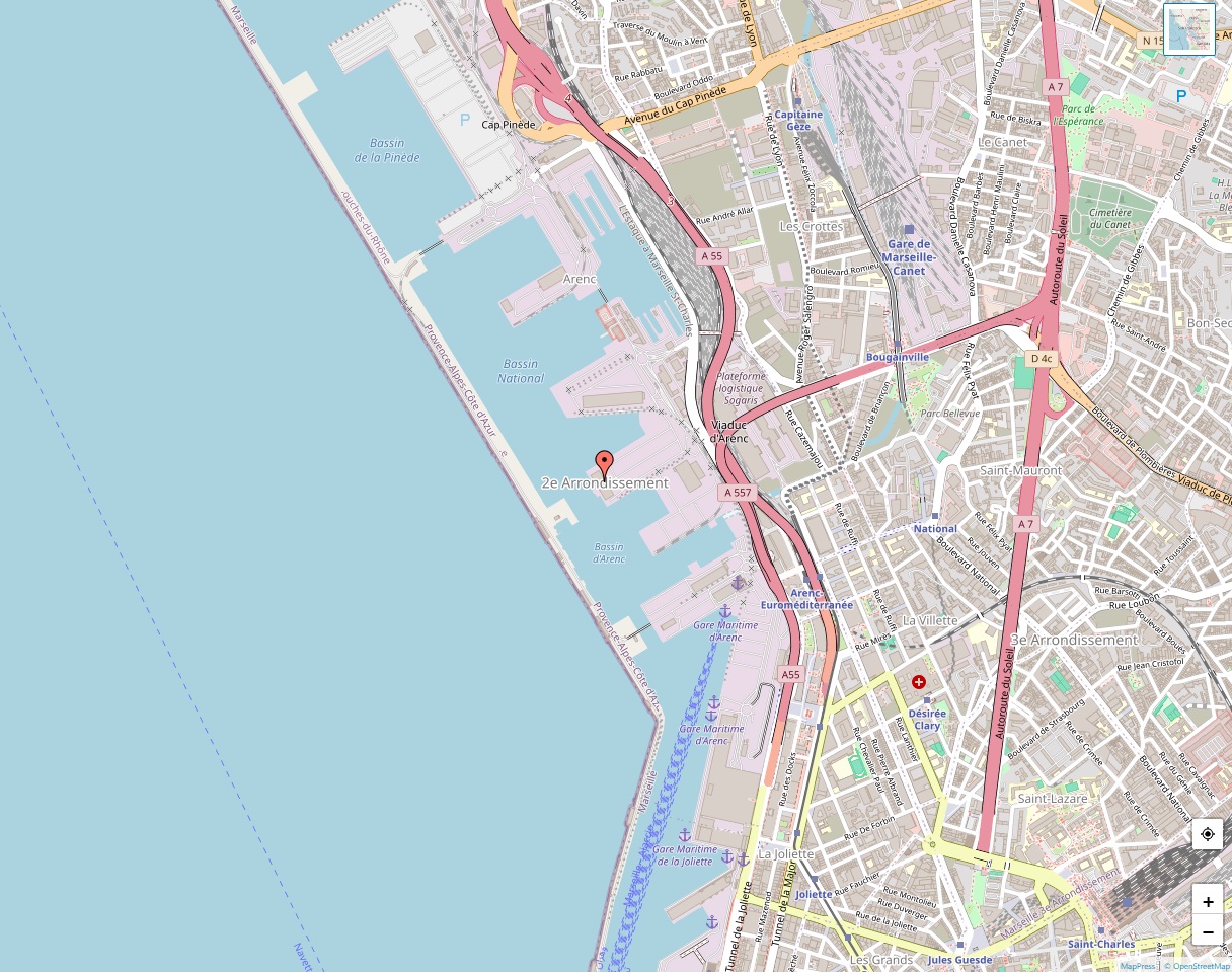 Plan du 2ème arrondissement de Marseille