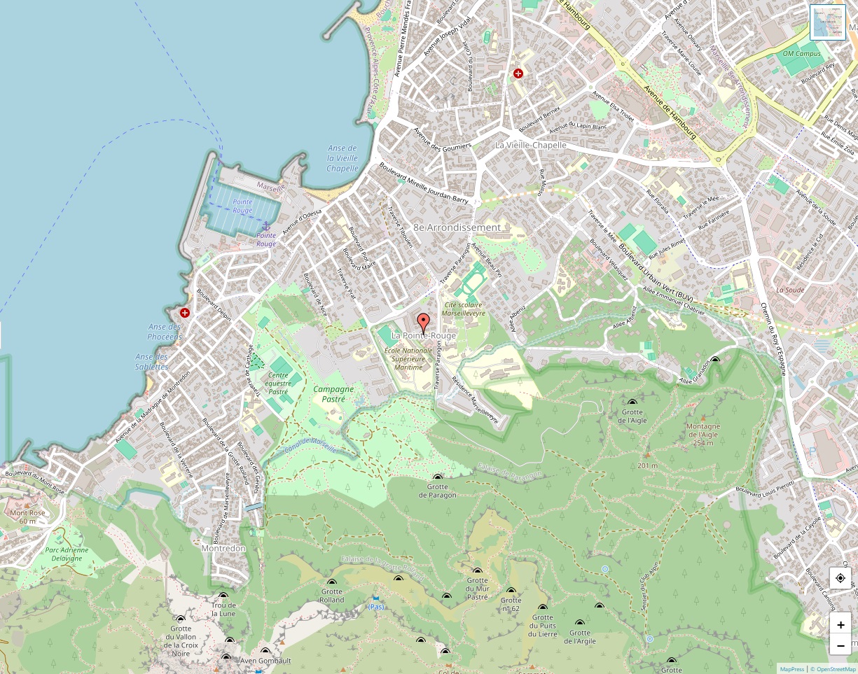 Plan de La Pointe-Rouge