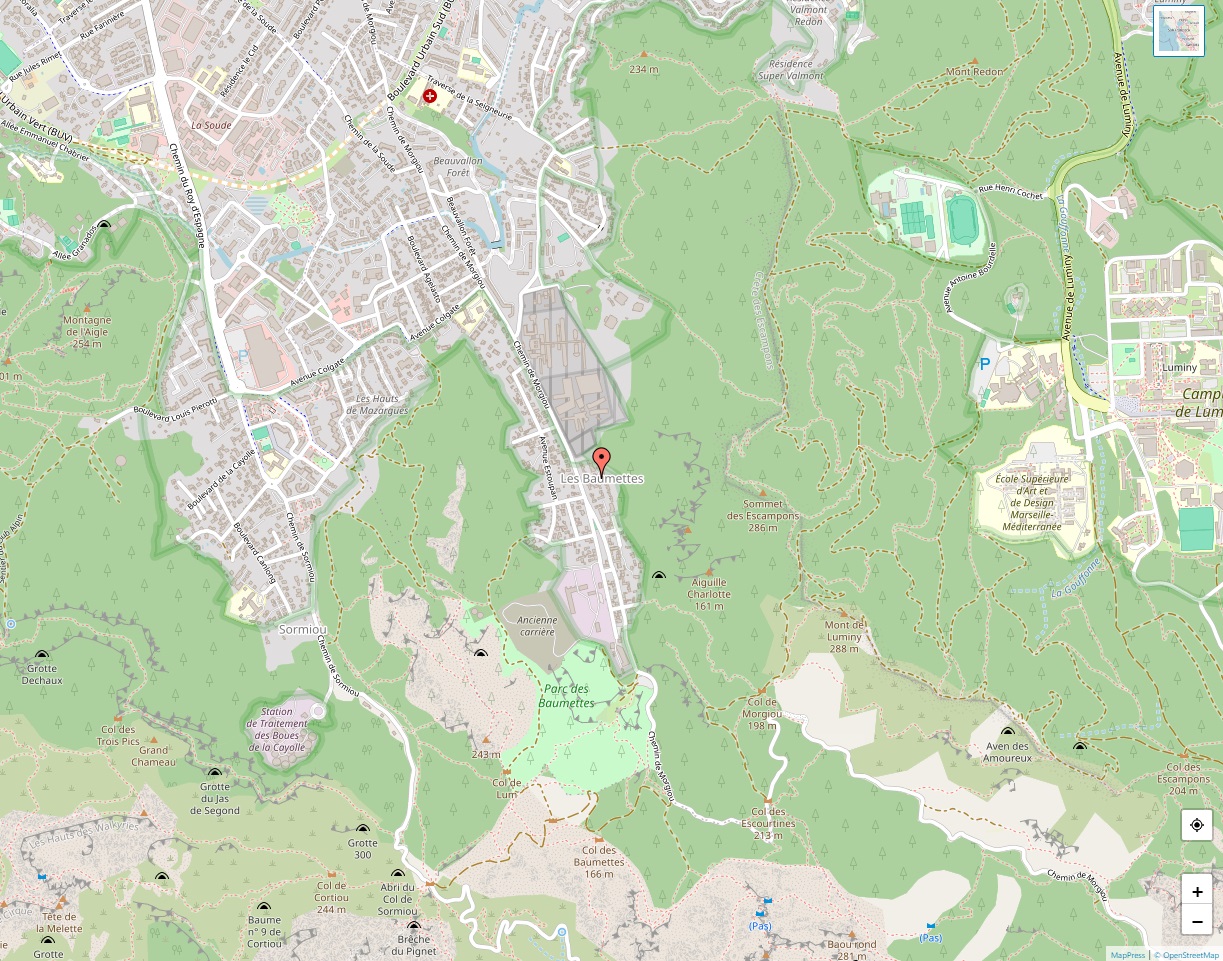 Plan de Les Baumettes