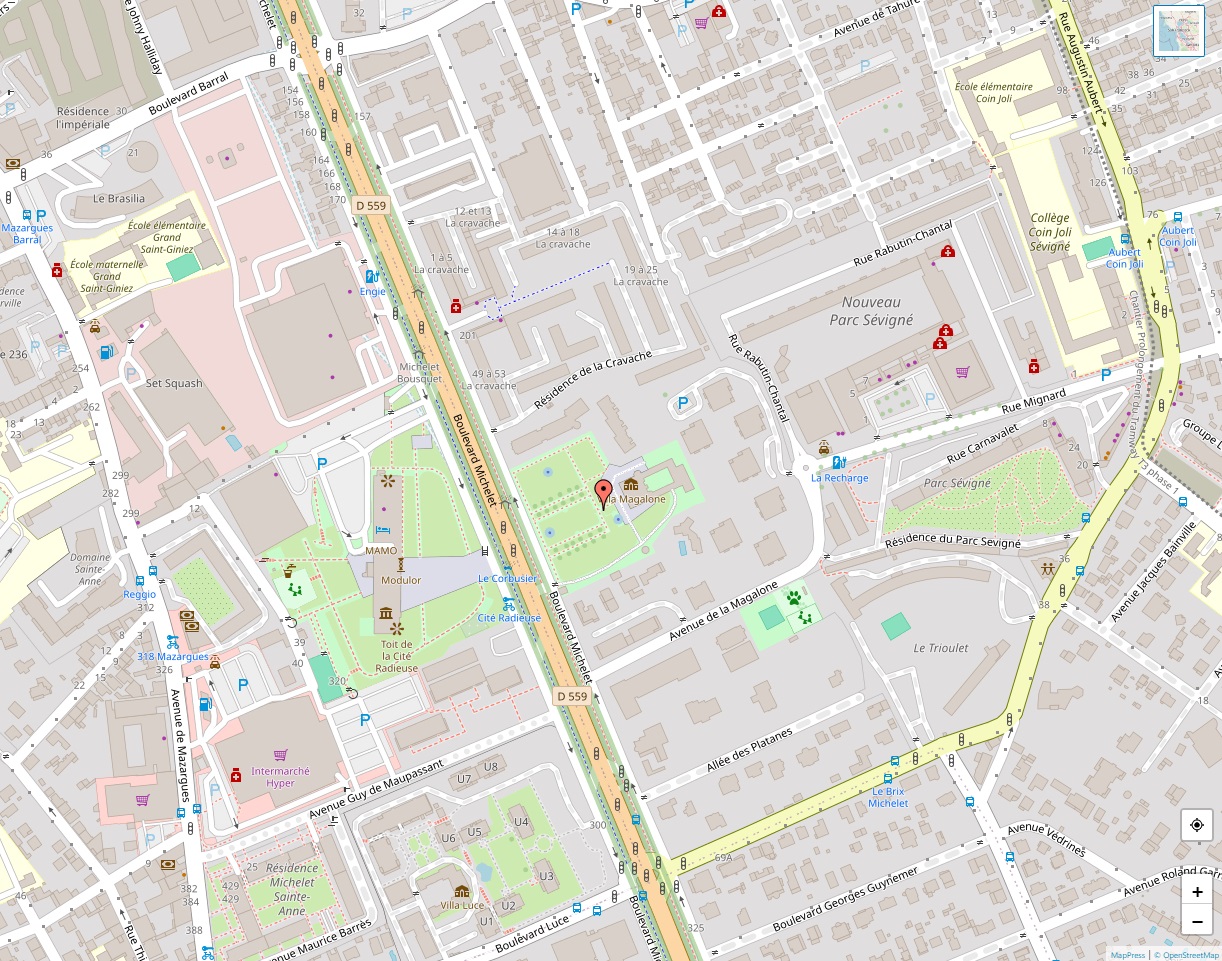 Karta du Jardin de la Magalone