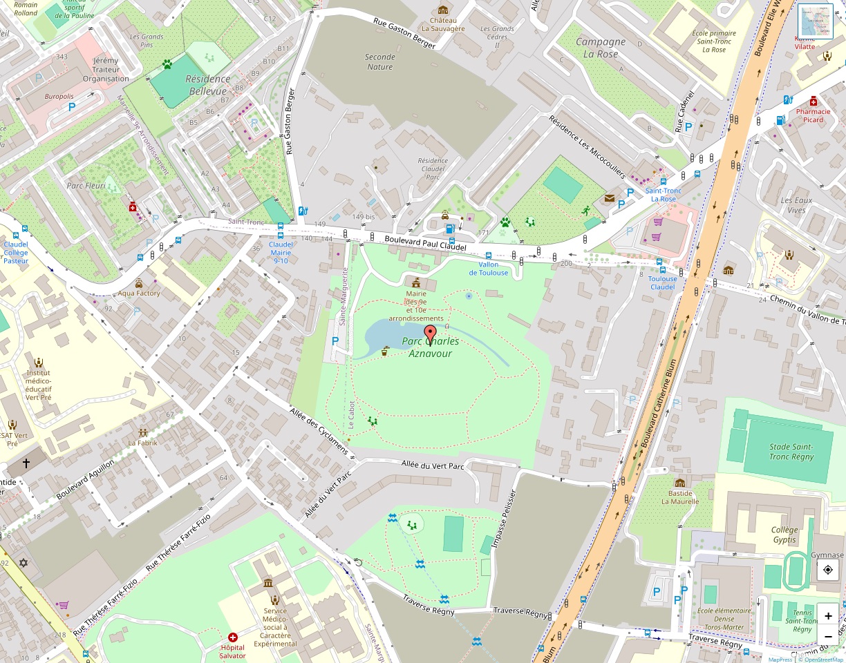 Karta du Parc de Maison Blanche